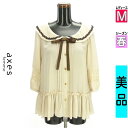 \週末限定★3000円OFFクーポン配布中/ アクシーズファム axes femme カットソー プルオーバー レディース 春 長袖 アイボリー M リボン付き...