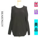 \期間限定!10%OFFクーポンで2871円/ ビアズリー BEARDSLEY ニット レディース 冬 長袖 ブラック M ドロストヘムミドルニット 【中古】【古着】【セール】お買い物マラソン全品P5倍