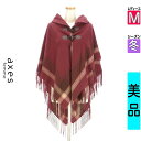 アクシーズファム axes femme コート レディース 冬 レッド M フリンジポンチョコート 【中古】【古着】【セール】