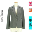 【中古】【古着】 ミッシェルクラン MICHEL KLEIN ジャケット アウター テーラードジャケット 秋物 秋冬 春秋 グレー