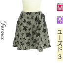 フェルゥ Feroux ショートパンツ ハーフパンツ レディース 冬 ブラック M スカート風花柄ショートパンツ 【中古】【古着】【セール】