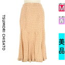 【中古】【古着】 ツモリチサト TSUMORI CHISATO ロングスカート マキシスカート スカート 星柄楊柳ミモレスカート 春物 春秋 春夏 ピンク