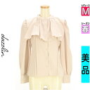 【6/24値下げ】【中古】【古着】 ダズリン dazzlin ブラウス シャツ フリルカラー付きブラウス 春物 春秋 春夏 ピンク