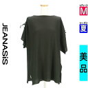 ジーナシス JEANASiS ニット レディース 夏 半袖 ブラック M オープンショルダーカットソー 【中古】【古着】【セール】