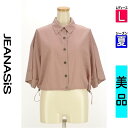 【6/24値下げ】【中古】【古着】 ジーナシス JEANASiS ブラウス シャツ ドロストシャツ 夏物 春夏 ピンク