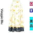 【6/24値下げ】【中古】【古着】 ビアッジョブルー Viaggio Blu ロングスカート マキシスカート 海モチーフロングスカート 夏物 春夏 ホワイト