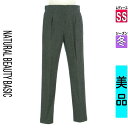 【6/24値下げ】【中古】【古着】 ナチュラルビューティベーシック NATURAL BEAUTY BASIC パンツ パンツ 起毛テーパードパンツ 冬物 冬 秋冬 グレー