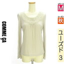 \週末限定★15%OFFクーポンで701円/ コムサ COMME CA カットソー プルオーバー レディース 秋 長袖 グレー M レースネックカットソー 【中...