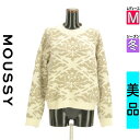 【中古】【古着】 マウジー MOUSSY セーター トップス 肉厚ラメニット 冬物 冬 秋冬 ベージュ