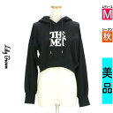 \期間限定!10%OFFクーポンで3762円/ リリーブラウン Lily Brown スウェット パーカー レディース 秋 長袖 ブラック M ロゴワッペンパー...