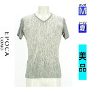 エポカ ウォモ EPOCA UOMO Tシャツ メンズ 夏 半袖 グレー M フロントプリントTシャツ 【中古】【古着】【セール】