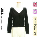 \期間限定!10%OFFクーポンで3267円/ ジルバイジルスチュアート JILL by JILLSTUART カーディガン ボレロ レディース 春 ブラック M フリルニットカーディガン 【中古】【古着】【セール】お買い物マラソン全品P5倍