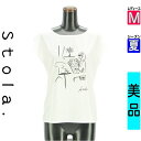 【9/17値下げ】【中古】【古着】 ストラ Stola. Tシャツ トップス 前後切替フレンチスリーブTシャツ 夏物 春夏 ホワイト