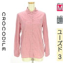 \決算★22%OFFクーポンで1372円/ クロコダイル Crocodile カジュアルシャツ レディース オールシーズン 長袖 ピンク M SWITCH MOTION CROCODILE ジャガードシャツ 【中古】【古着】【セール】