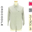 【中古】【古着】 クロコダイル Crocodile カジュアルシャツ シャツ ワンポイントコットンシャツ オールシーズン グレー