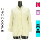 \SUMMER SALE★10%OFFクーポンで3960円/ クロコダイル Crocodile カーディガン ボレロ レディース 春 アイボリー L コットンカ...