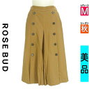 ローズバッド ROSE BUD パンツ レディース 秋 ブラウン M ダブルブレストミモレ丈フレアパンツ 【中古】【古着】【セール】