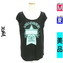 【中古】【古着】 エックスガール X-girl Tシャツ トップス ノースリプリントトップス 夏物 春夏 ブラック