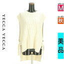 イェッカヴェッカ YECCA VECCA ベスト ジレ レディース 秋 アイボリー M Edit by YECCA VECCA ケーブル編みニットベスト 【中古】【古着】【セール】