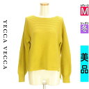 \週末限定★15%OFFクーポンで2898円/ イェッカヴェッカ YECCA VECCA ニット レディース 冬 長袖 イエロー M ドロップショルダーリブニットトップス 【中古】【古着】【セール】