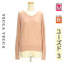 \週末限定★15%OFFクーポンで1028円/ イェッカヴェッカ YECCA VECCA ニット レディース 秋 長袖 ピンク M Vネックニットトップス 【中古】【古着】【セール】