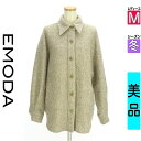 【中古】【古着】 エモダ EMODA ジャケット アウター オーバーサイズジャケット 冬物 冬 秋冬 ベージュ