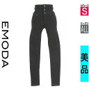 【中古】【古着】 エモダ EMODA デニムパンツ パンツ ELDER ハイウエストスキニーデニム オールシーズン ブラック