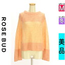 \決算★22%OFFクーポンで4290円/ ローズバッド ROSE BUD ニット レディース 冬 長袖 オレンジ M ラグランスリーブローゲージニット 【中古】【古着】【セール】