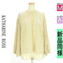 キャサリンロス KATHARINE ROSS カットソー プルオーバー レディース 春 長袖 ベージュ M 袖プリーツドット柄カットソー 【中古】【古着】【セー...