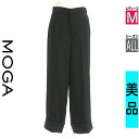 \決算★22%OFFクーポンで10467円/ モガ MOGA パンツ レディース オールシーズン ブラック M ロールアップセンタープレスワイドパンツ 【中古】【古着】【セール】(4)
