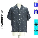 \期間限定!10%OFFクーポンで15048円/ アンダーカバー UNDERCOVER カジュアルシャツ メンズ 夏 半袖 紺色/ネイビー L オープンカラーロ...