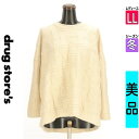 \週末限定★15%OFFクーポンで7106円/ ドラッグストアーズ drug store's セーター レディース 冬 長袖 アイボリー LL fu-ai オーバーニットトップス 【中古】【古着】【新着】
