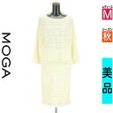 \期間限定!10%OFFクーポンで33363円/ モガ MOGA セットアップ(ジャケット+スカート) レディース 秋 アイボリー M トップス×スカート ツイ...