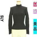 \週末限定★15%OFFクーポンで3085円/ スライ SLY ニット レディース 春 長袖 ブラック M モックネックリブニットトップス 【中古】【古着】【新着】