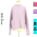 \週末限定★15%OFFクーポンで5236円/ ミラオーウェン Mila Owen セーター レディース 冬 長袖 パープル S オーバーサイズハイネックふんわりニット 【中古】【古着】【新着】