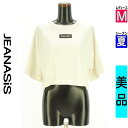 【中古】【古着】 ジーナシス JEANASiS Tシャツ トップス フロントロゴワイドTシャツ 夏物 春夏 アイボリー
