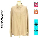 【中古】【古着】 ジーナシス JEANASiS ブラウス シャツ オーバーサイズシャツ 秋物 秋冬 春秋 ブラウン
