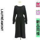 【9/17値下げ】【中古】【古着】 ロートレアモン LAUTREAMONT ワンピース チュニック ワンピース 後ろレースアップニットワンピース 春物 春秋 春夏 ブラック