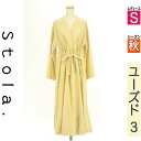 \24H限定★10%OFFクーポンで6237円/ ストラ Stola. コート レディース 秋 イエロー S ドロストロングコート 【中古】【古着】【新着】