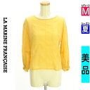 【8/29値下げ】【中古】【古着】 マリンフランセーズ LA MARINE FRANCAISE カットソー プルオーバーボリューム袖ハシゴレースブラウス 夏物 春夏 オレンジ