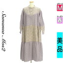 【9/17値下げ】【8/29値下げ】【中古】【古着】 サマンサモスモス Samansa Mos2 ワンピース チュニック小花柄ティアードロングシャツワンピース 春物 春秋 春夏 パープル