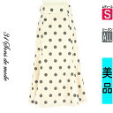 【8/29値下げ】【中古】【古着】 トランテアン ソン ドゥ モード 31 Sons de mode ロングスカート スカート ミモレ丈ドットフレアスカート オールシーズン アイボリー
