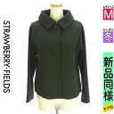 【9/17値下げ】【8/29値下げ】【中古】【古着】 ストロベリーフィールズ STRAWBERRY-FIELDS コート アウター ショート丈ウール混コート 冬物 冬 秋冬 ブラック