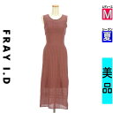 【9/17値下げ】【8/29値下げ】【中古】【古着】 フレイアイディー FRAY I.D ワンピース チュニック総レースニットロングワンピース 夏物 春夏 ピンク