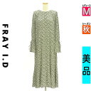 \スーパーSALE限定★全品20%OFFクーポン/ フレイアイディー FRAY I.D ワンピース チュニック レディース 秋 長袖 ブラック M 花柄プリーツシフォンロングワンピース 【中古】【古着】【セール】ポイント10倍
