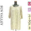 \SUMMER SALE★10%OFFクーポンで2277円/ サンバレー SUN VALLEY ワンピース チュニック レディース 春 長袖 ベージュ M 小花...