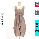 【9/17値下げ】【中古】【古着】 ケティ ketty ワンピース チュニック ワンピース ウエストリボンタックドレスワンピース オールシーズン ピンク