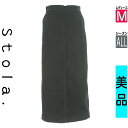 【9/17値下げ】【中古】【古着】 ストラ Stola. ロングスカート マキシスカート スカート ブラックデニムペンシルスカート オールシーズン ブラック