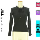 【10/29値下げ】【中古】【古着】 ジルバイジルスチュアート JILL by JILLSTUART ニット トップス ボウタイ付きフリルネックリブニット 冬物 冬 秋冬 ブラック