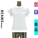 【中古】【古着】 ビームス BEAMS カットソー プルオーバー トップス BEAMS GOLF リブ襟ストライプトップス 夏物 春夏 水色/ライトブルー